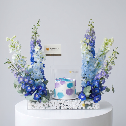 Delphinium Cake Duo