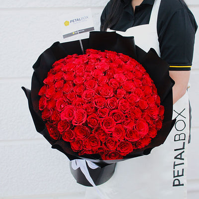 100 Red Roses Bouquet