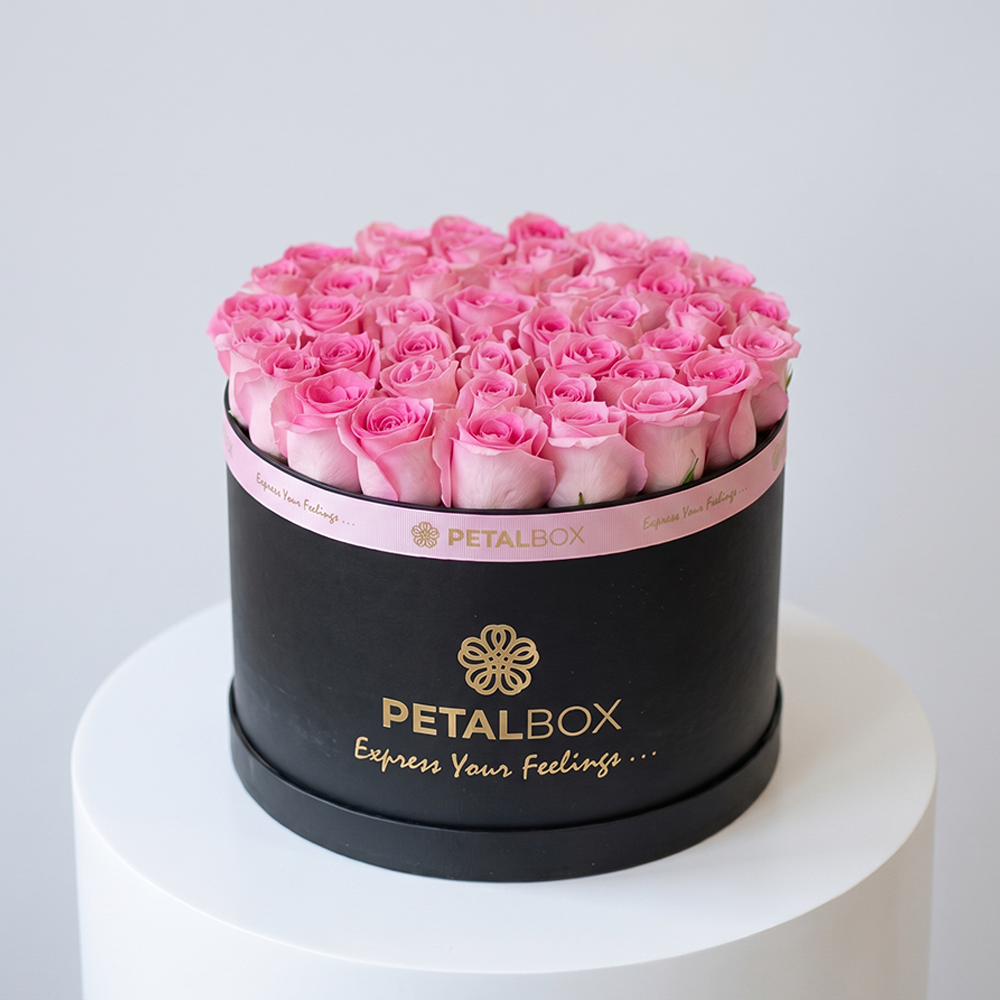 40 Pink Roses Box