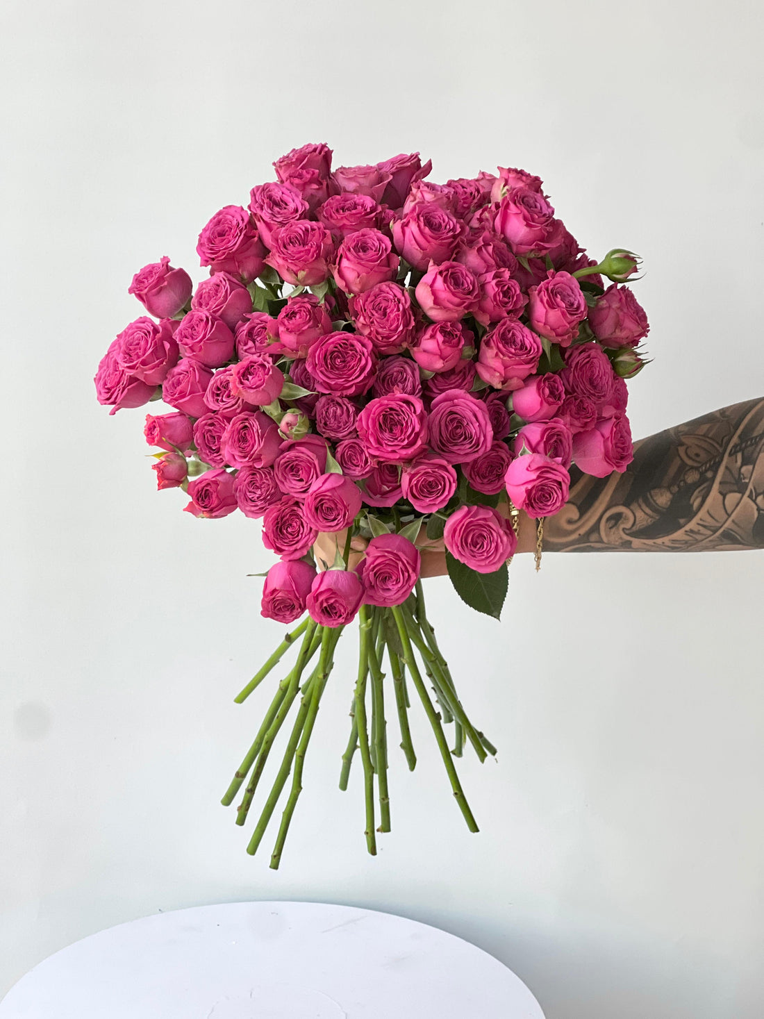 fuchsia spray rose bunch with 10 fresh stems by Petal Box