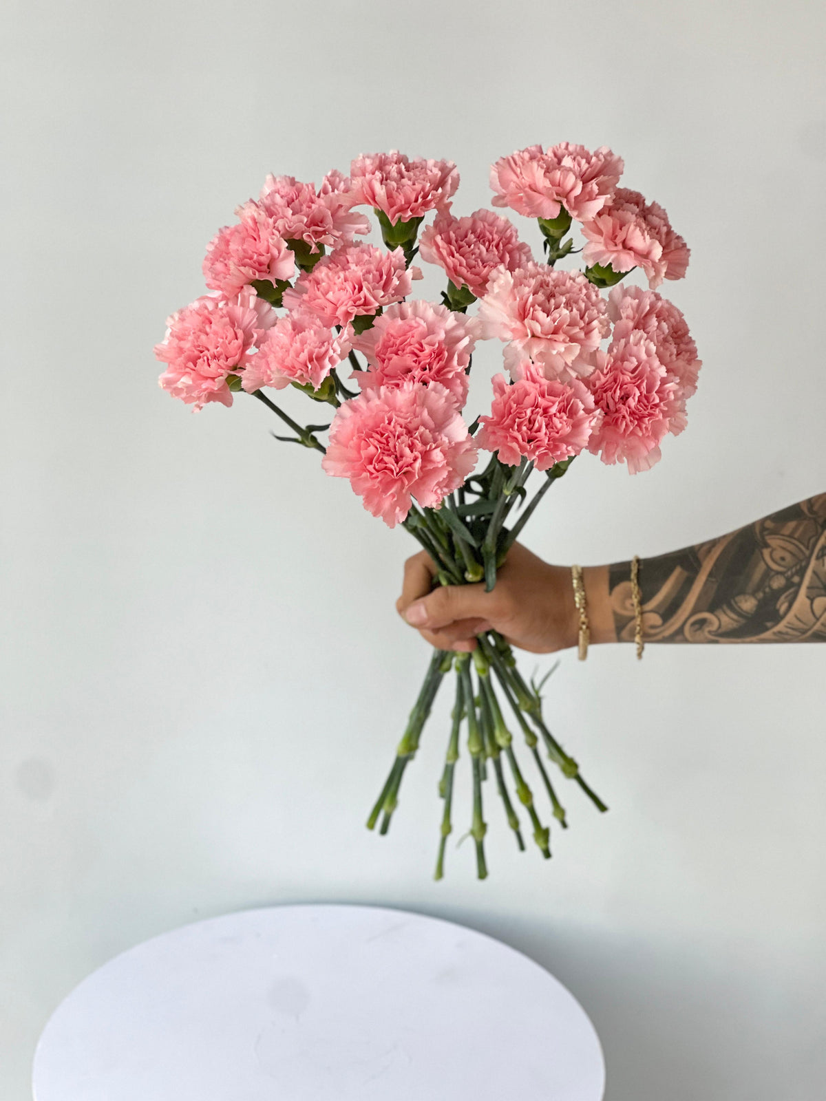 pink carnation bunch with 10 fresh stems by Petal Box