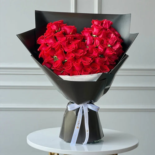 Heart Shape Red Roses