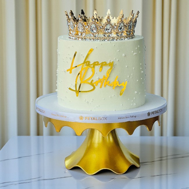 Queens Gold Tiara Cake