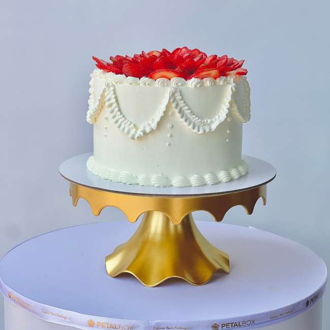 Luxury Strawberry Cream Cake