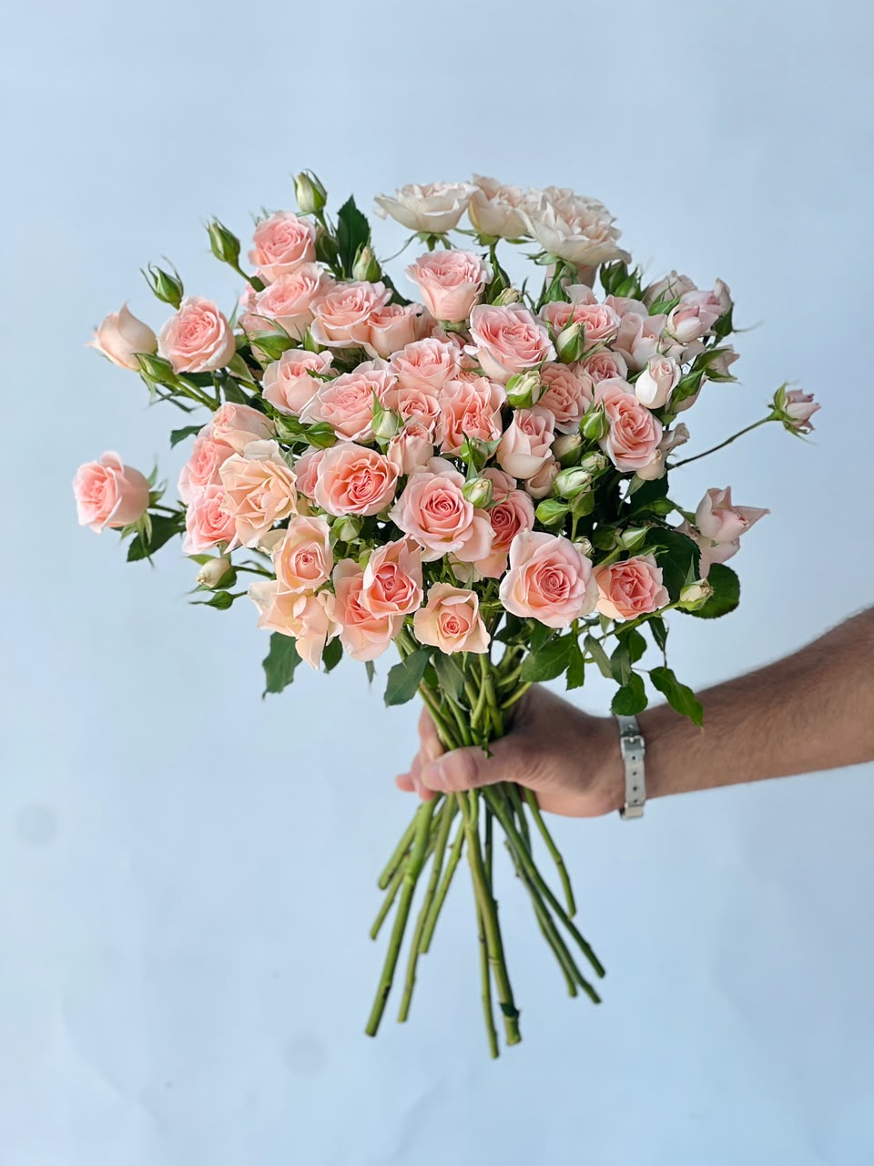 pink spray rose bunch with 10 fresh stems by Petal Box