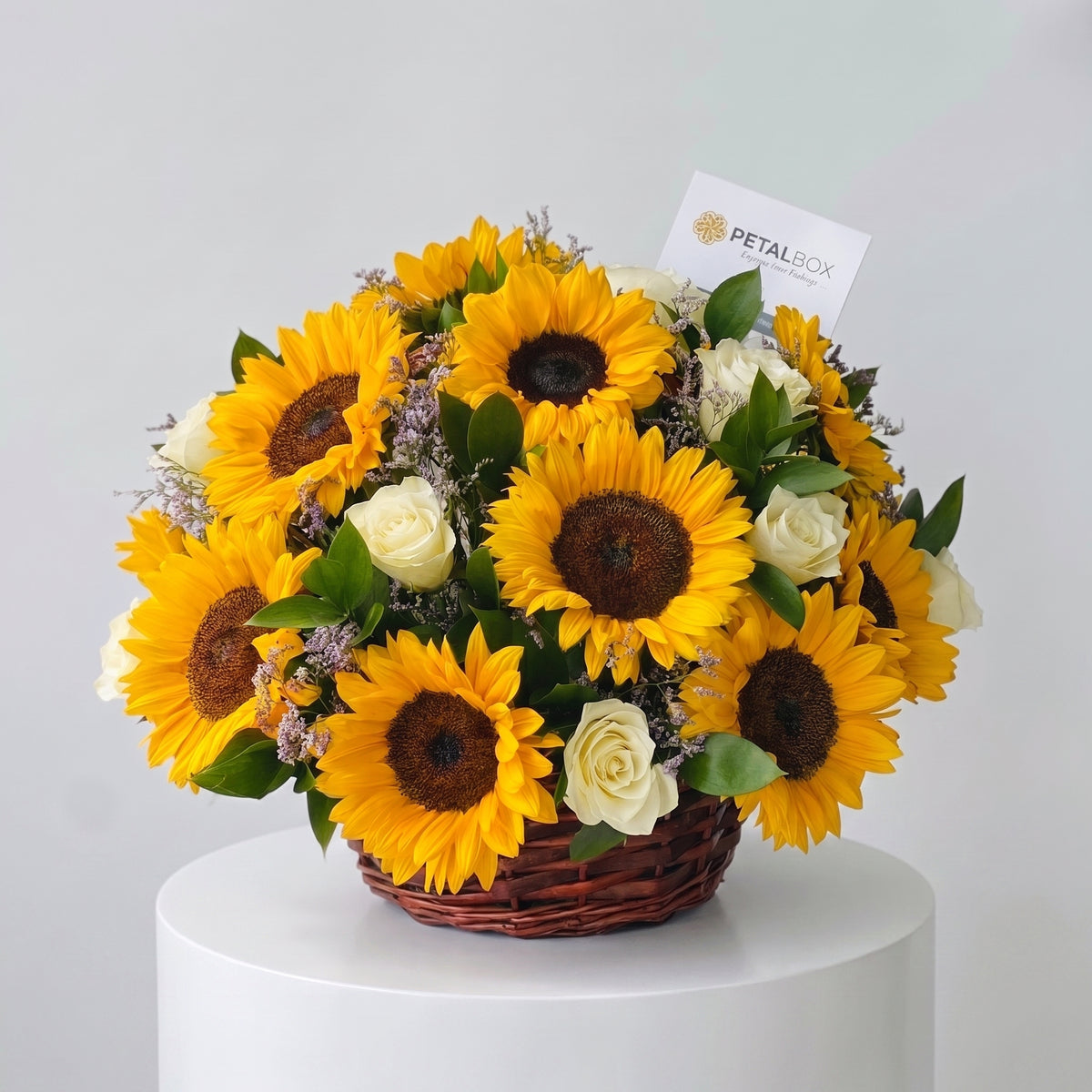 Beautiful Sunflowers Basket