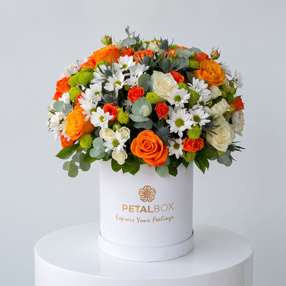Blooming Flowers Hat Box