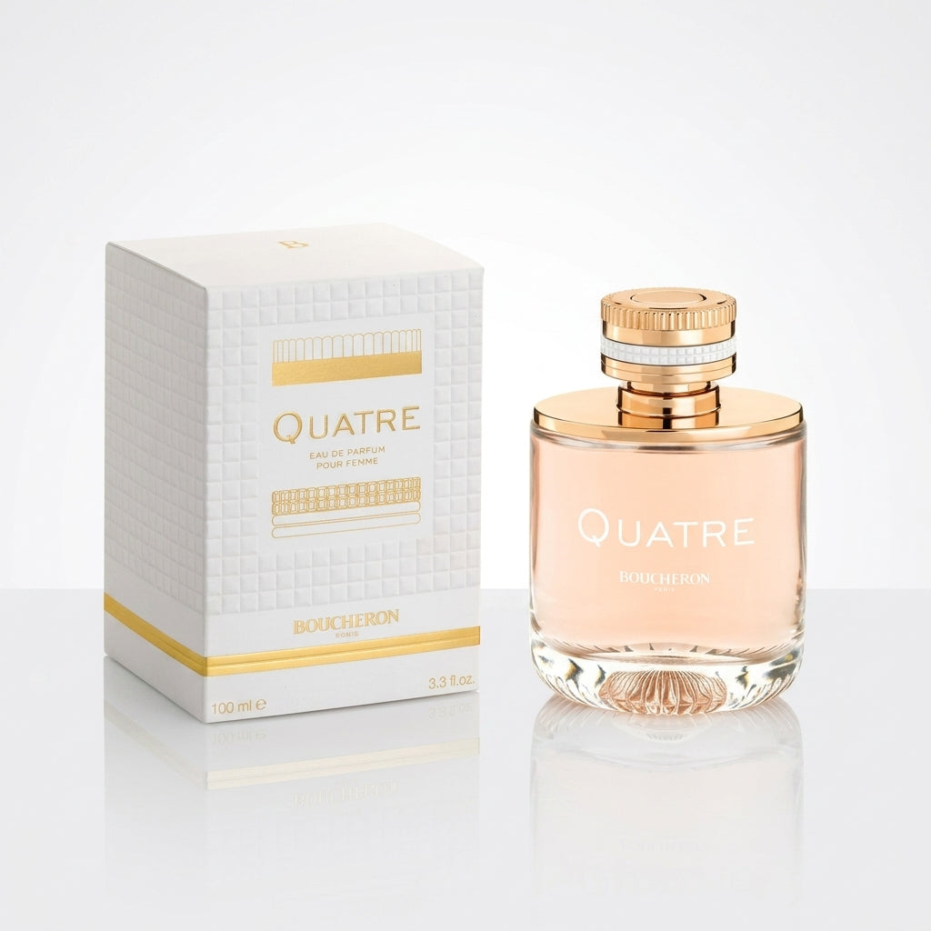 Boucheron Quatre EDP 100ml bottle, ring-shaped design, women's perfume
