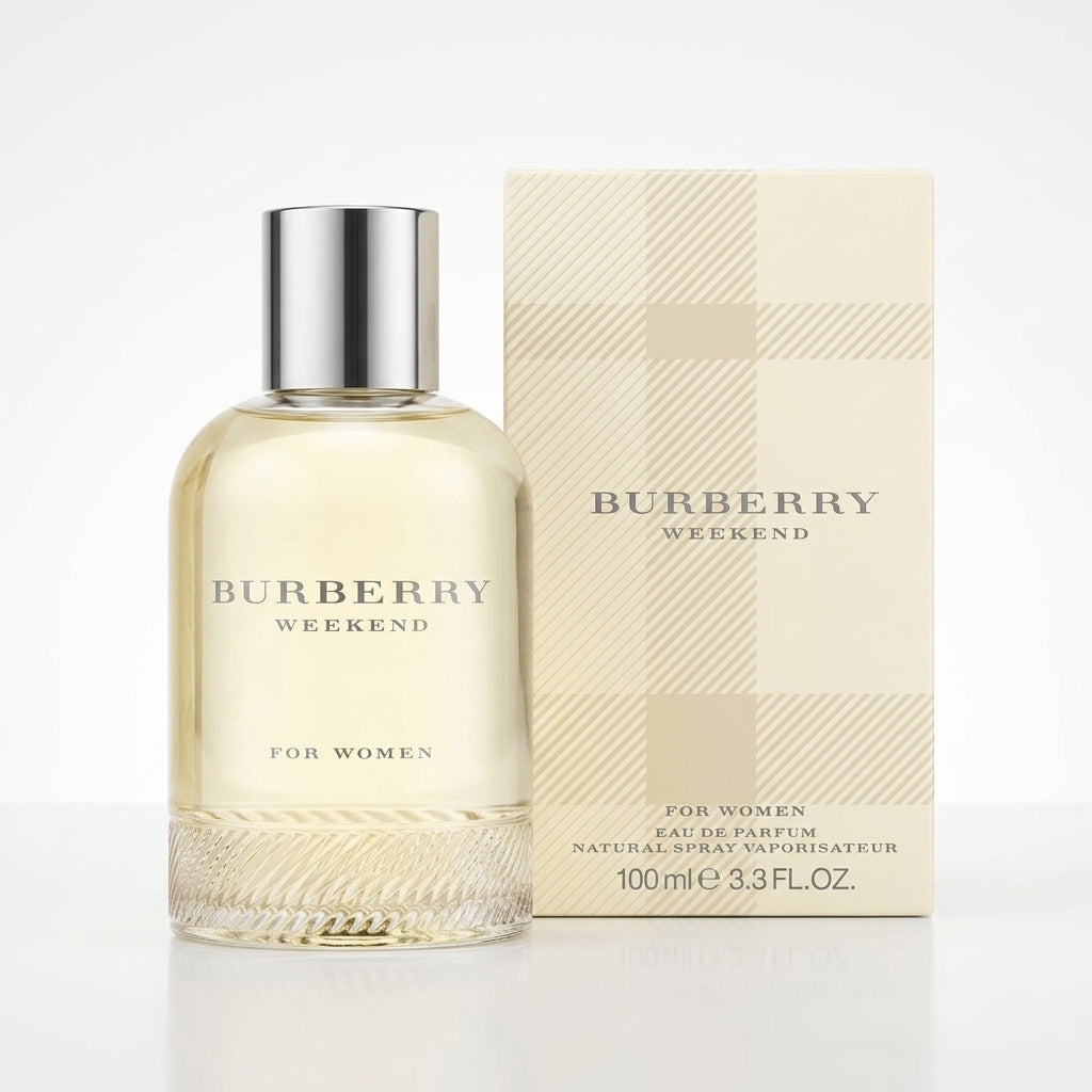 Burberry Weekend EDP 100ml bottle, classic glass, women's floral perfume