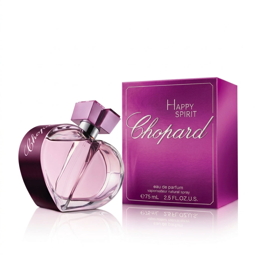 Chopard Happy Spirit EDP 75ml heart-shaped bottle, pink glass, women's perfume