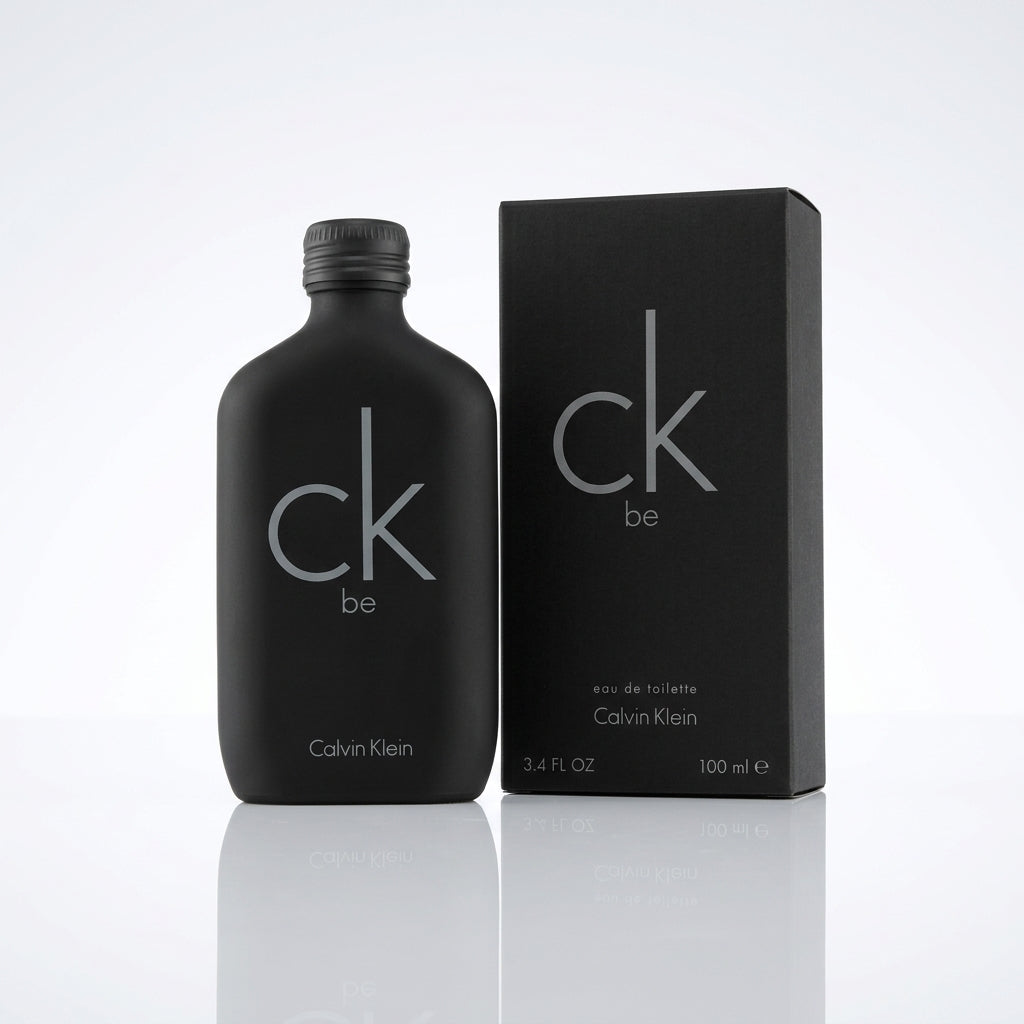 Calvin Klein CK Be EDT 100ml bottle, matte black glass, unisex perfume