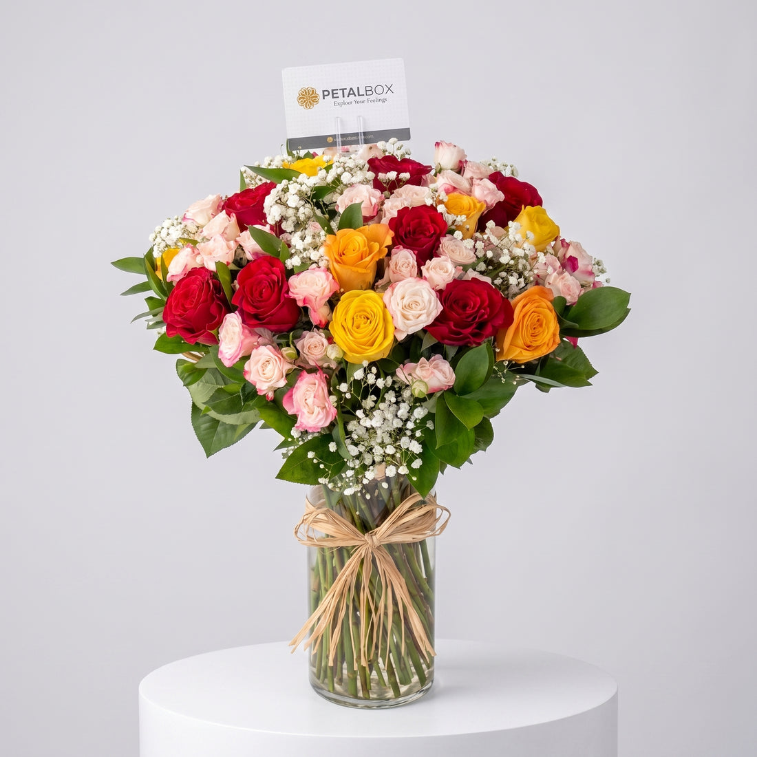 Colorful Flowers Vase