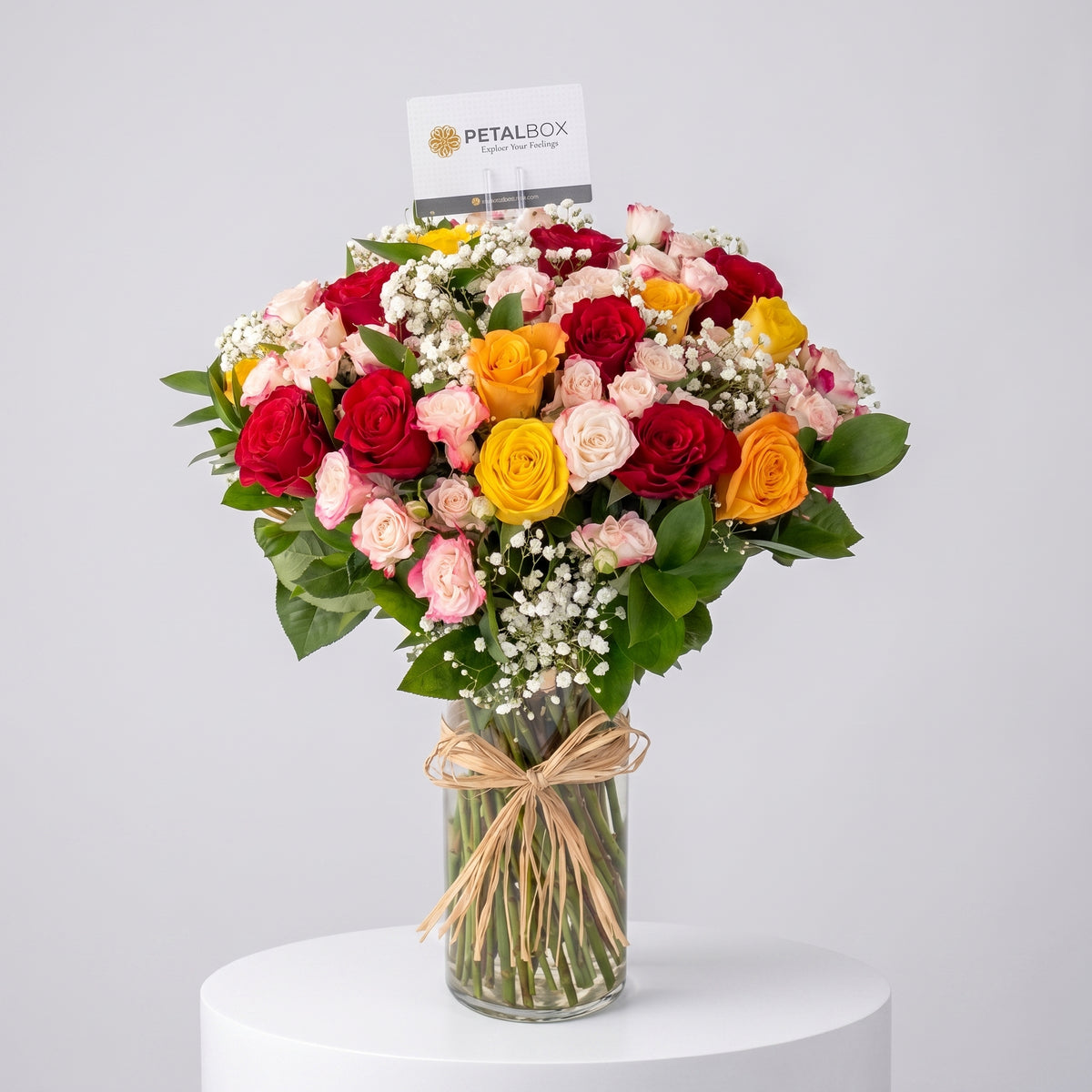 Colorful Flowers Vase