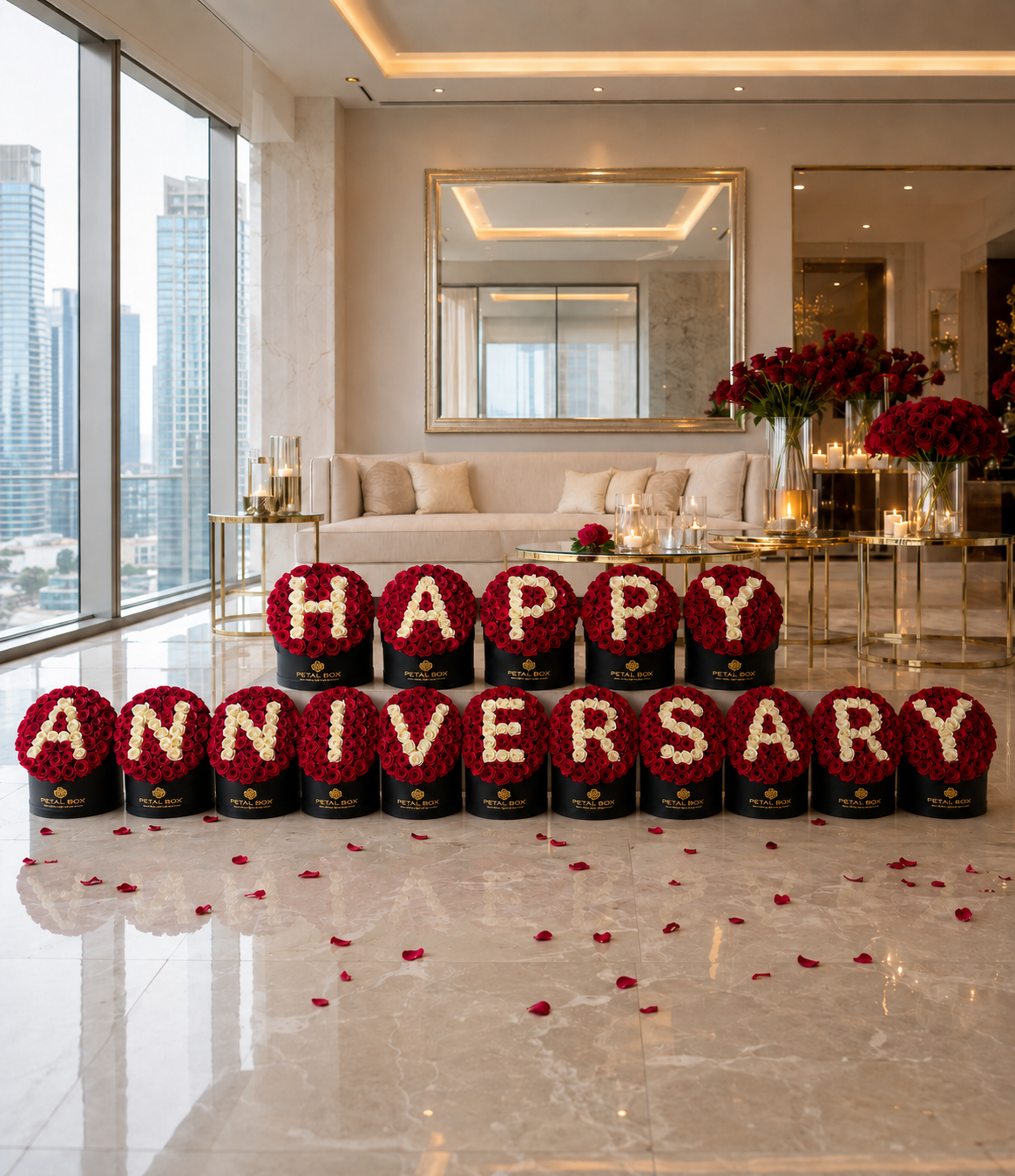 Happy Anniversary Rose Hatbox Collection