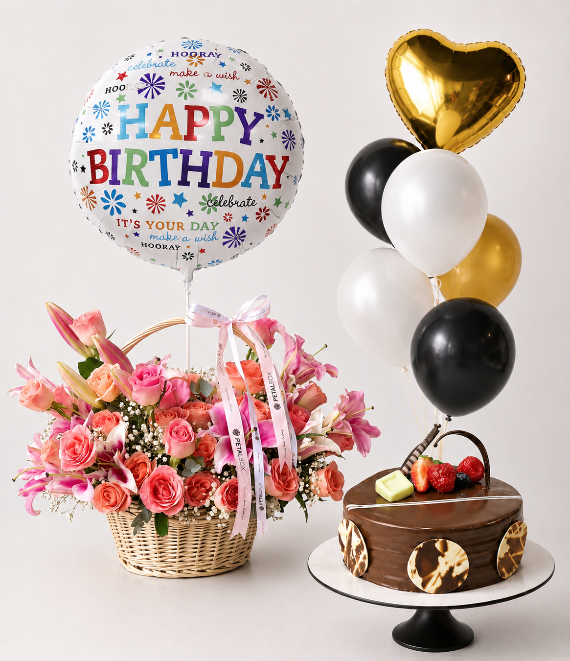 Pink Lily & Chocolate Truffle Combo