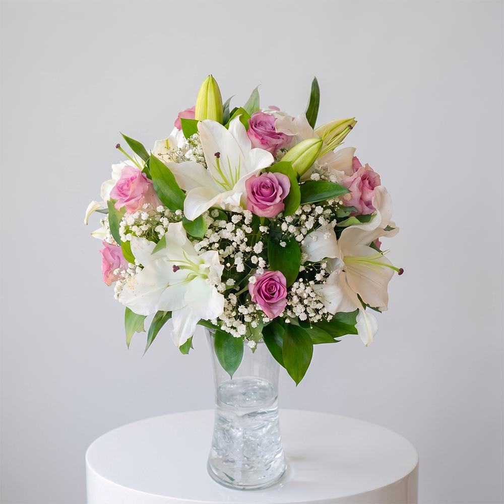 Purple Roses and Lilies