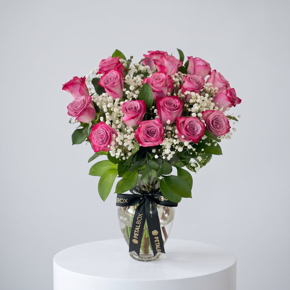 Purple Roses with Vase