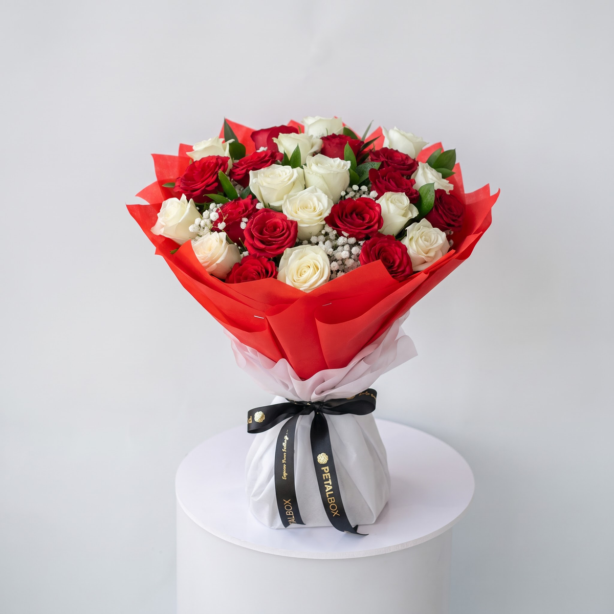 Red and White Roses