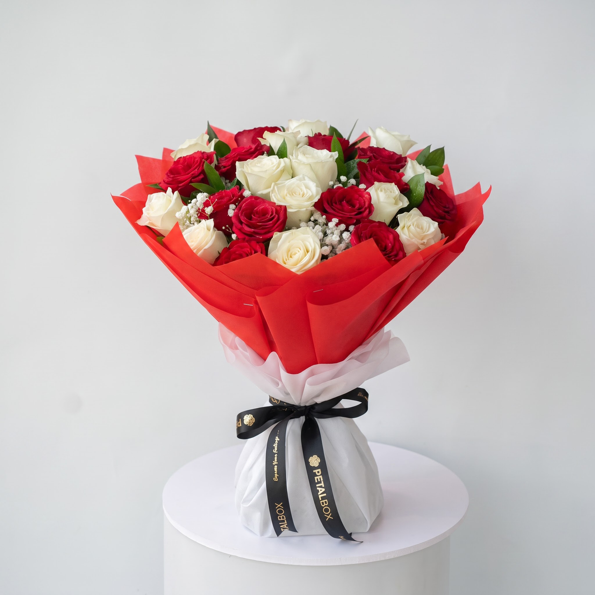 Red and White Roses