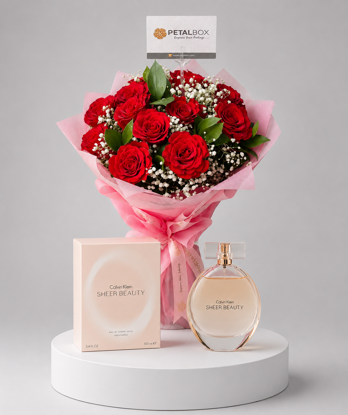 Red Roses & Sheer Beauty Combo