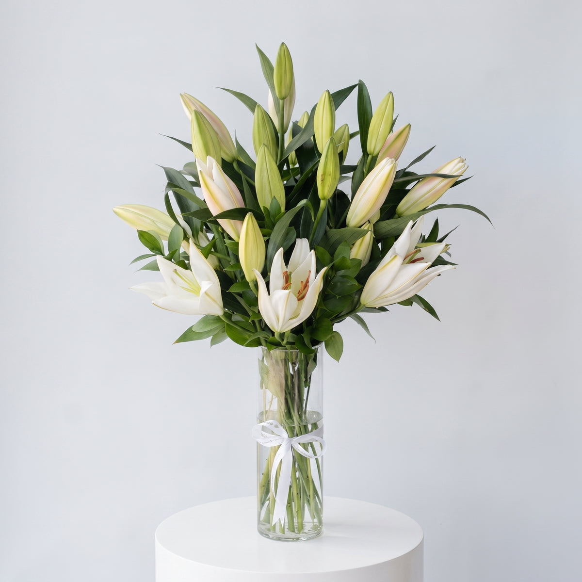 White Lilies Vase Arrangement