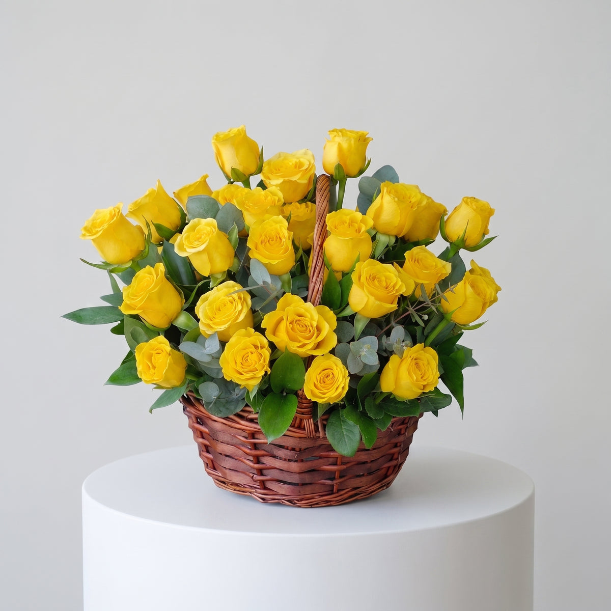 Yellow Roses Basket