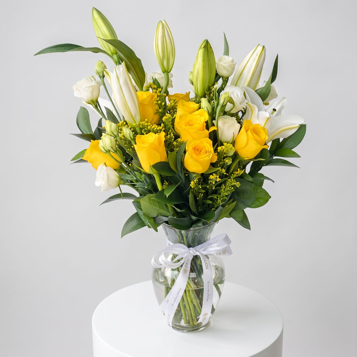 Yellow & White Elegant Vase Arrangement
