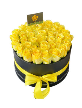 40 Yellow Roses Box
