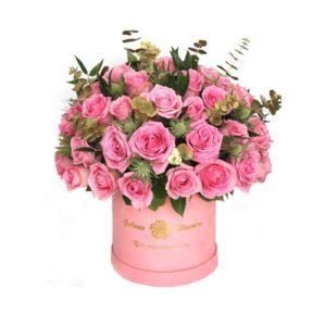 Absolute Pink Roses Box-flower-delivery-abu-dhabi