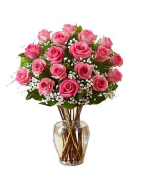 Awesome Pink Roses Vase