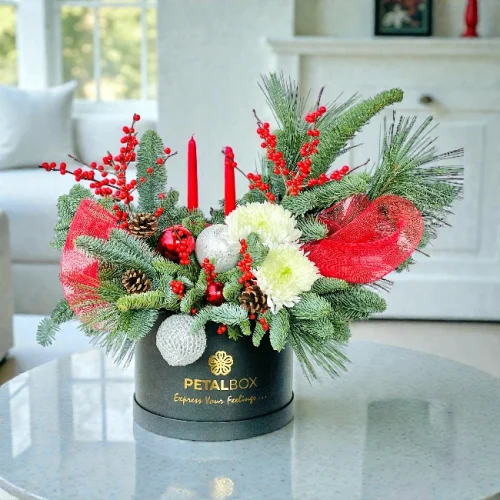 Christmas Flower Box Arrangement
