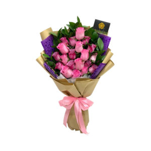 Pink and Purple Roses Bouquet