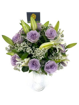 Purple Roses and Lilies