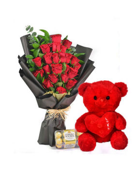Red Roses Love Combo