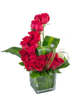 Red Roses Vase Arrangement