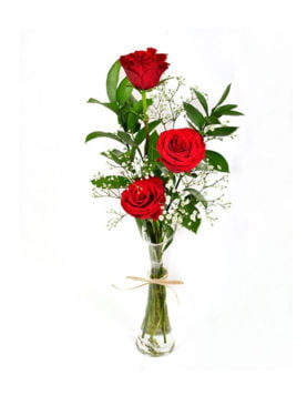 Love Roses with Vase