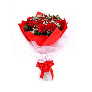 Valentine-Bouquet-12 Stem Red Roses Bouquet