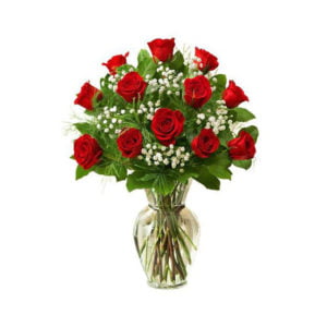 Valentine-Roses-with-Vase