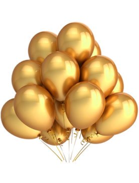 Golden Color Balloon Bunch