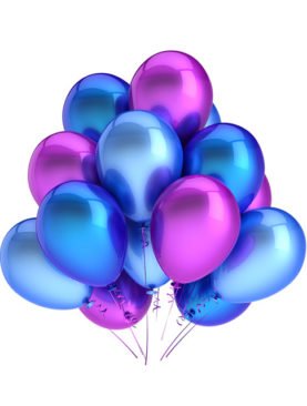 Pink and Purple Balloon Bunch