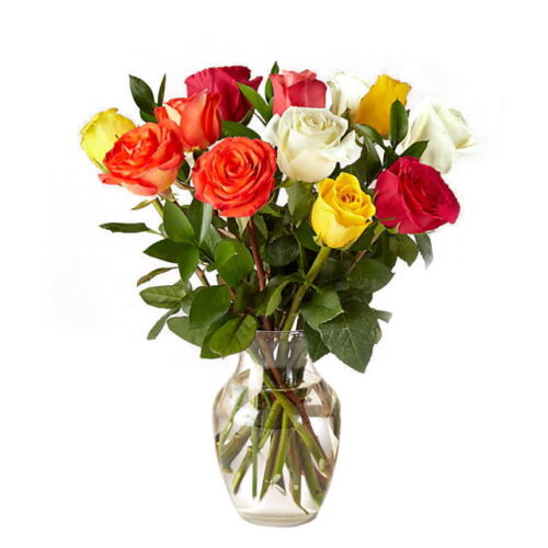 Rainbow Roses Bouquet