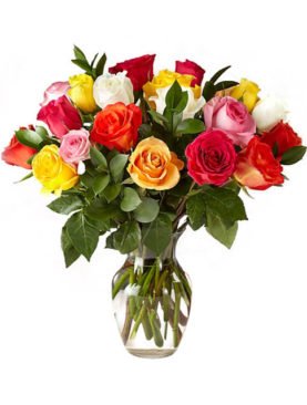 24 Stems Colorful Roses