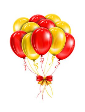 Red and Yellow Balloon Bunch