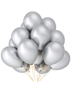 Silver Color Balloon Bunch