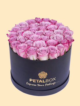 40 Purple Roses Box