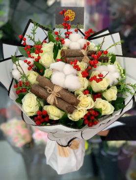 Lovely Christmas Flower Bouquet