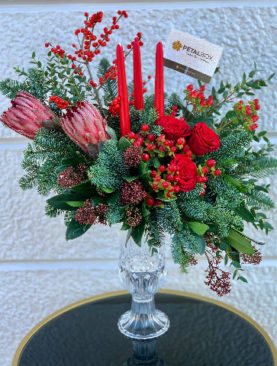 Christmas Celebration Flower Vase