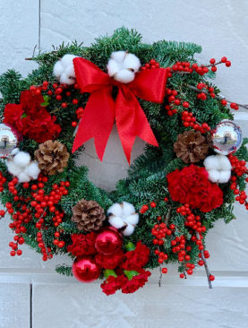 Fresh Christmas Door Wreath