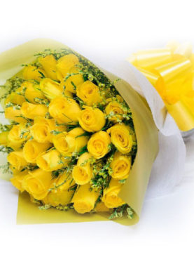 Romantic Yellow Roses Bouquet