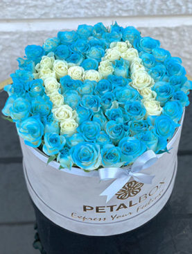 Blue Spray Roses Box